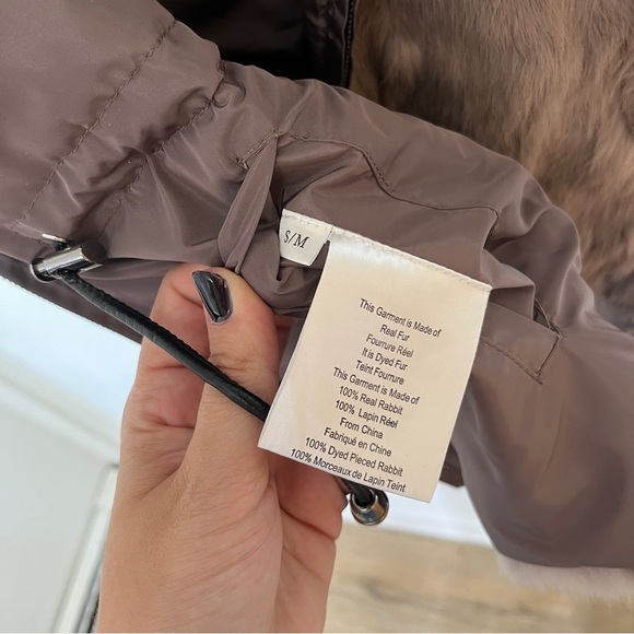 La Fiorentina Genuine Real Rabbit Fur Vest Mauve S/M - Picture 5 of 7